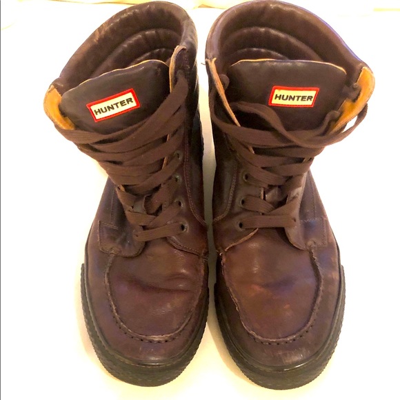 Hunter Other - 🎩 DONATED -HUNTER BOOTS Brown Leather 9 🎩